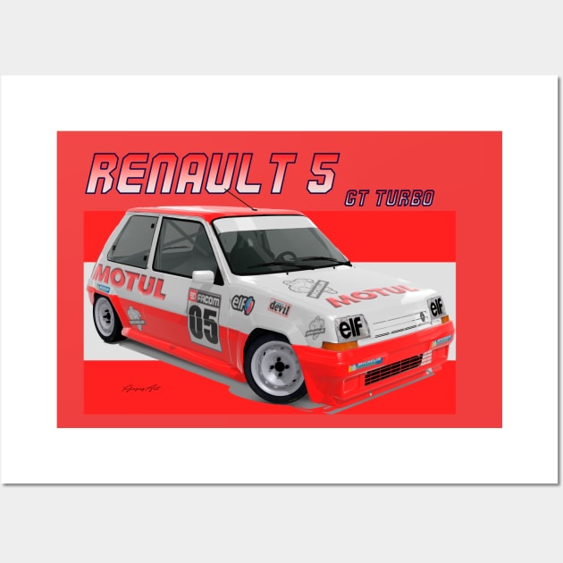 Renault 5 GT Turbo Wall Art by PjesusArt